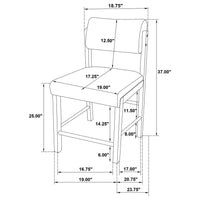 Decker 7-piece 70-inch Rectangular Counter Height Dining Set Black