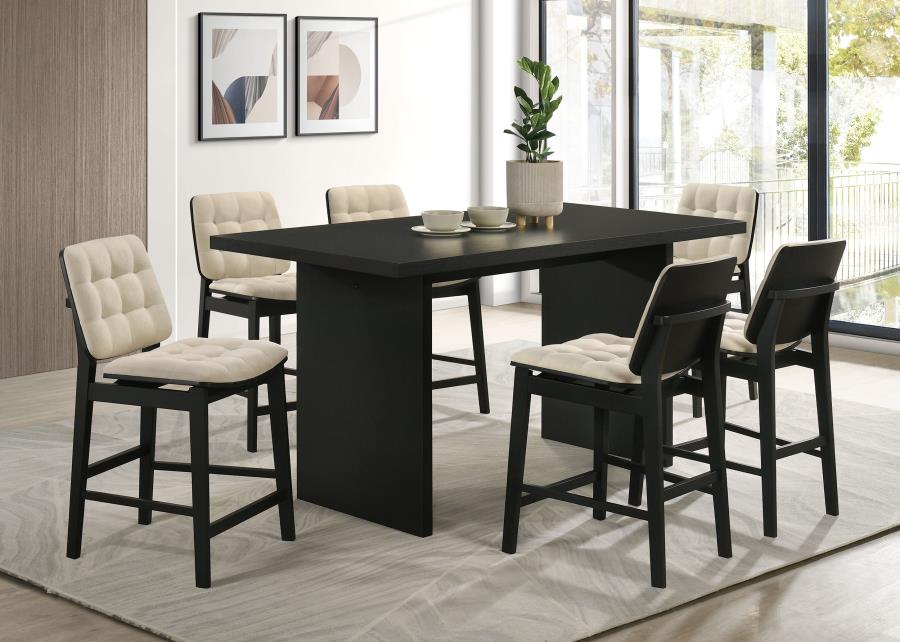 Home & Sleep Outlet - Decker 70-inch Rectangular Wood Counter Height Dining Table Black