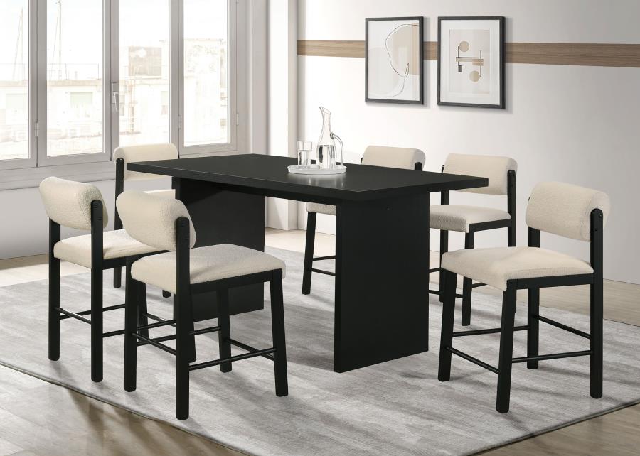 Home & Sleep Outlet - Decker 70-inch Rectangular Wood Counter Height Dining Table Black