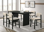 Home & Sleep Outlet - Decker 70-inch Rectangular Wood Counter Height Dining Table Black