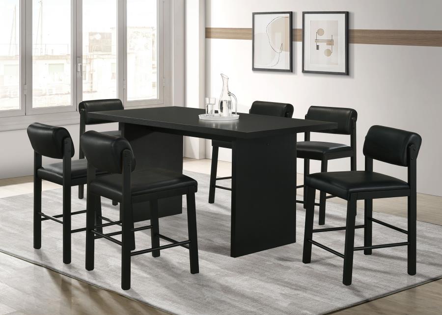 Home & Sleep Outlet - Decker 70-inch Rectangular Wood Counter Height Dining Table Black