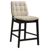Redbridge Upholstered Counter Chair Cream and Black (Set of 2)