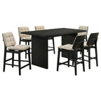 Home & Sleep Outlet - Redbridge Velvet Upholstered Counter Chair Cream and Black (Set of 2)