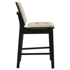 Home & Sleep Outlet - Redbridge Velvet Upholstered Counter Chair Cream and Black (Set of 2)