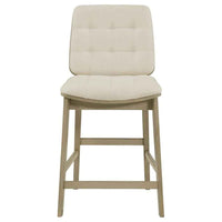 Redbridge Upholstered Counter Chair Cream and Natural Oak (Set of 2)