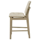 Redbridge Upholstered Counter Chair Cream and Natural Oak (Set of 2)