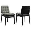 Redbridge Upholstered Side Chair Grey and Black (Set of 2)