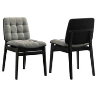 Redbridge Upholstered Side Chair Grey and Black (Set of 2)
