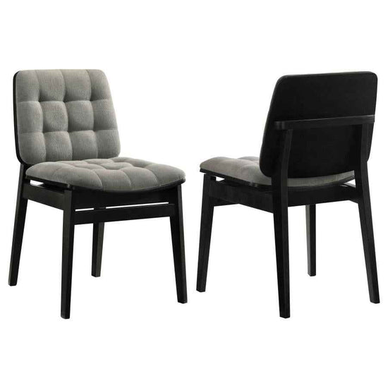 Redbridge Upholstered Side Chair Grey and Black (Set of 2)