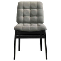 Redbridge Upholstered Side Chair Grey and Black (Set of 2)