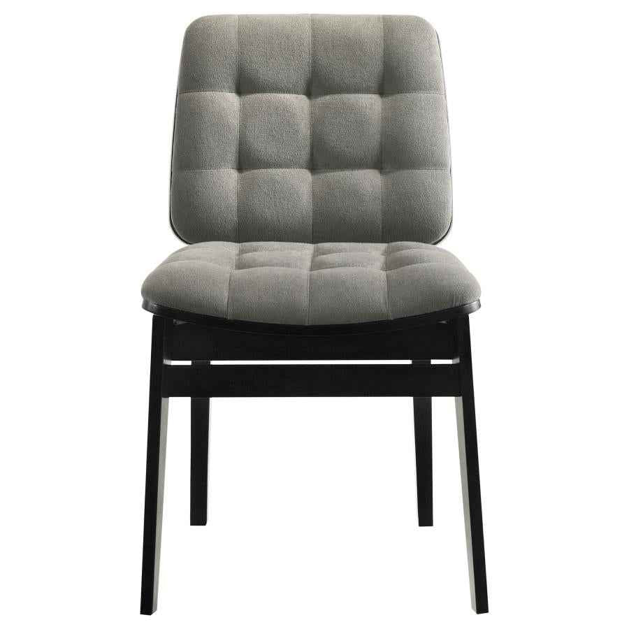 Redbridge Upholstered Side Chair Grey and Black (Set of 2)