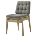 Redbridge Upholstered Side Chair Grey and Natural Oak (Set of 2)