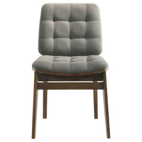 Redbridge Upholstered Side Chair Grey and Walnut (Set of 2)