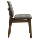Redbridge Upholstered Side Chair Grey and Walnut (Set of 2)
