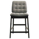 Redbridge Upholstered Counter Chair Grey and Black (Set of 2)