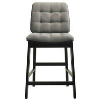 Redbridge Upholstered Counter Chair Grey and Black (Set of 2)