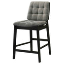 Redbridge Upholstered Counter Chair Grey and Black (Set of 2)