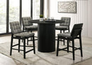 Redbridge Upholstered Counter Chair Grey and Black (Set of 2)