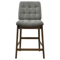 Redbridge Upholstered Counter Chair Grey and Walnut (Set of 2)