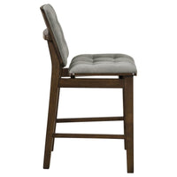 Redbridge Upholstered Counter Chair Grey and Walnut (Set of 2)