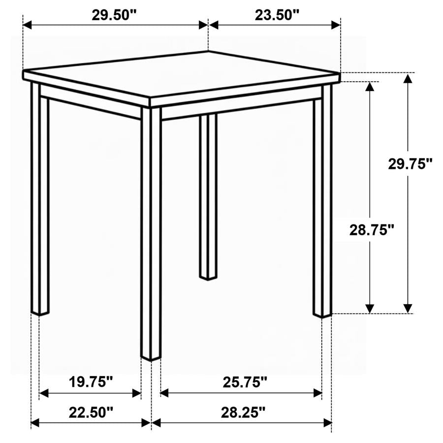 Home & Sleep Outlet - Garza Space Saving Rectangular Dining Table Greige Oak