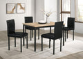 Home & Sleep Outlet - Garza 5-piece Rectangular Dining Table Greige Oak