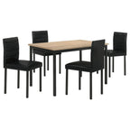 Home & Sleep Outlet - Garza 5-piece Rectangular Dining Table Greige Oak