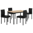 Garza 5-piece Rectangular Dining Table Greige Oak