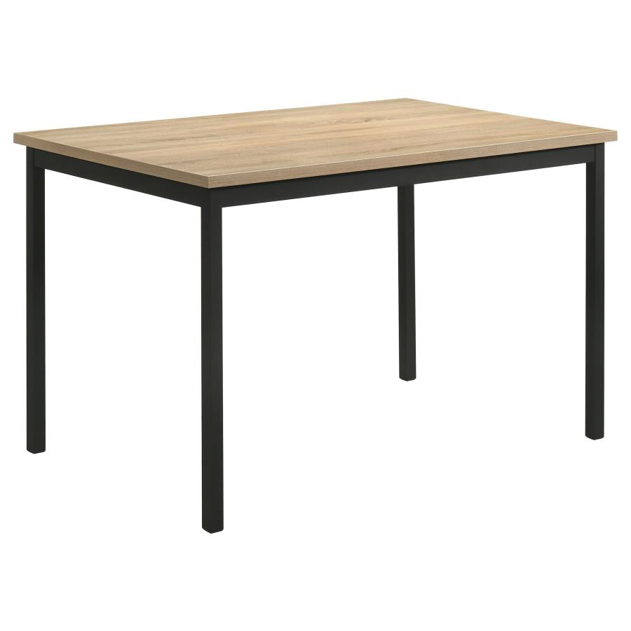 Home & Sleep Outlet - Garza 5-piece Rectangular Dining Table Greige Oak