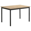 Garza 5-piece Rectangular Dining Table Greige Oak