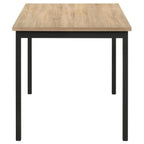 Home & Sleep Outlet - Garza 5-piece Rectangular Dining Table Greige Oak