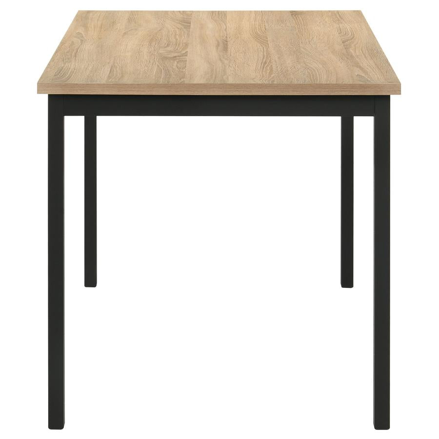 Home & Sleep Outlet - Garza 5-piece Rectangular Dining Table Greige Oak