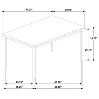 Garza 5-piece Rectangular Dining Table Greige Oak