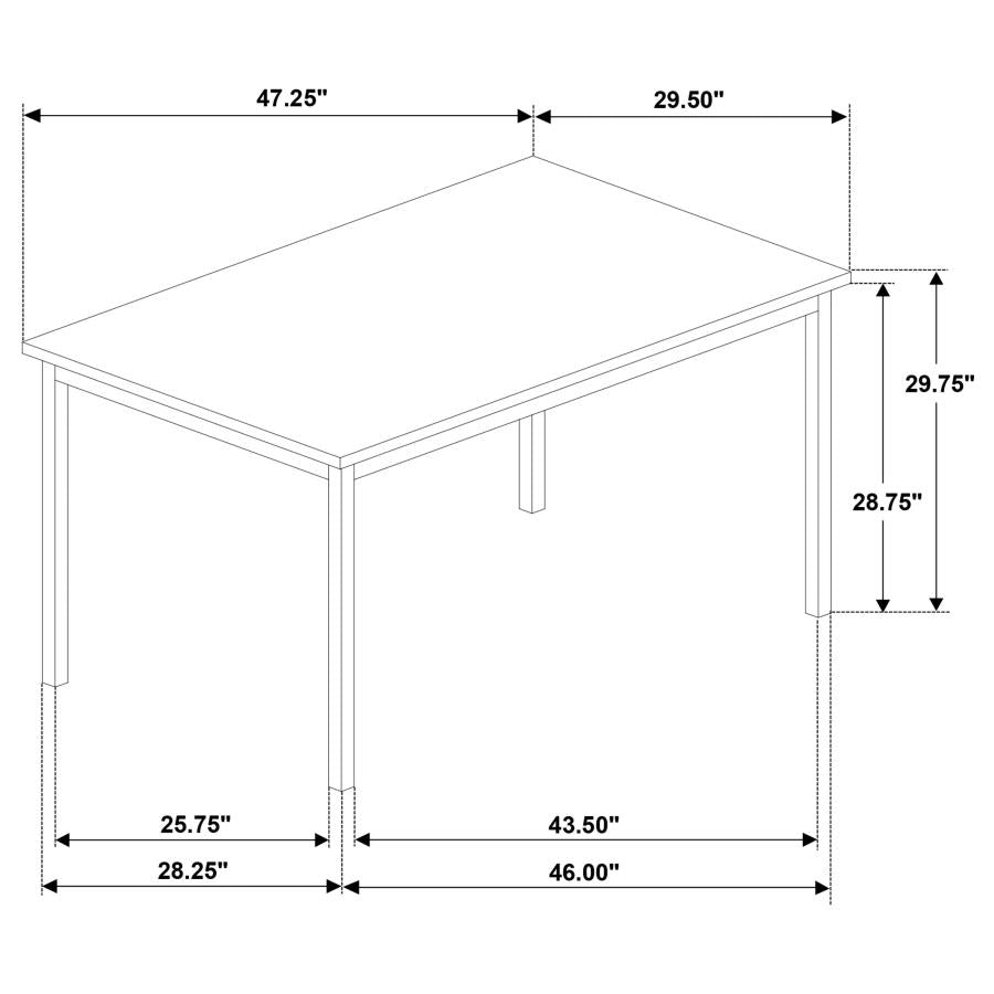 Home & Sleep Outlet - Garza Rectangular 48-inch Dining Table Greige Oak