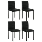 Home & Sleep Outlet - Garza Upholstered Dining Side Chair Black (Set of 4)