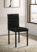 Garza Upholstered Dining Side Chair Black (Set of 4)