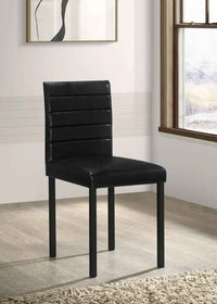 Garza Upholstered Dining Side Chair Black (Set of 4)