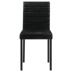 Home & Sleep Outlet - Garza Upholstered Dining Side Chair Black (Set of 4)