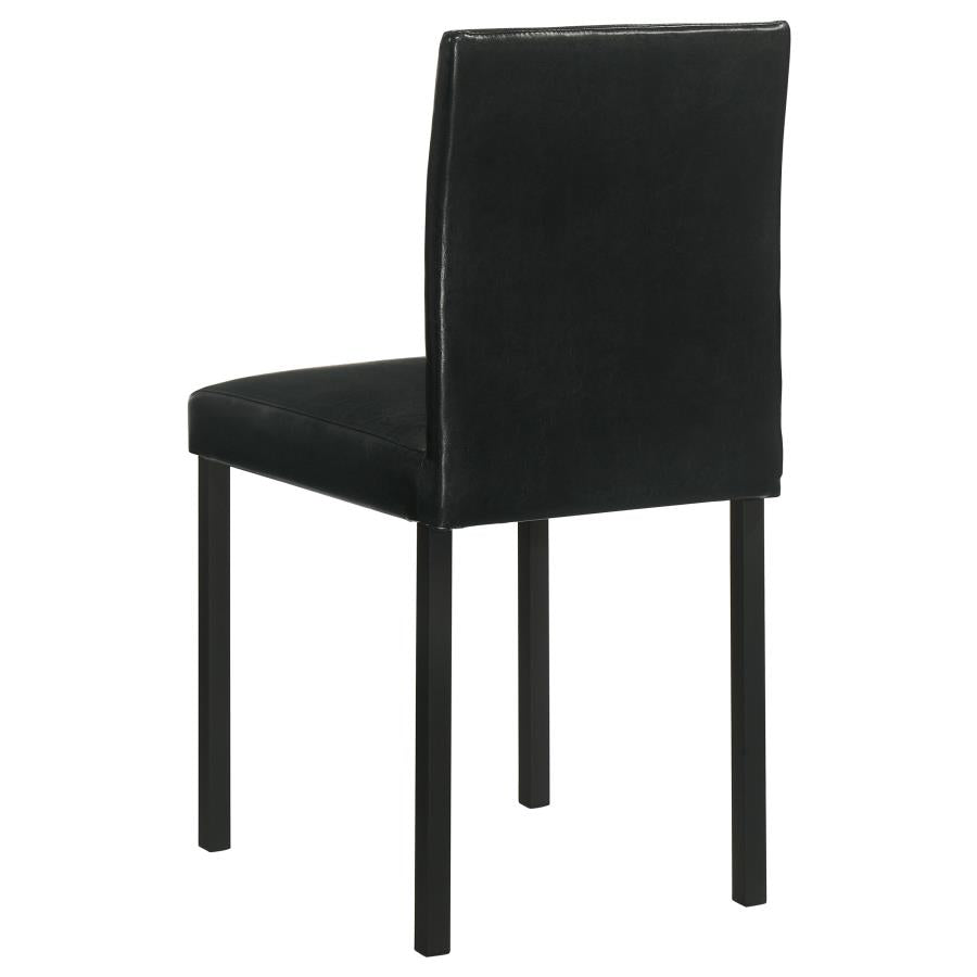 Home & Sleep Outlet - Garza Upholstered Dining Side Chair Black (Set of 4)
