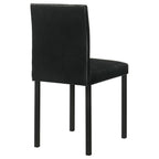 Home & Sleep Outlet - Garza Upholstered Dining Side Chair Black (Set of 4)