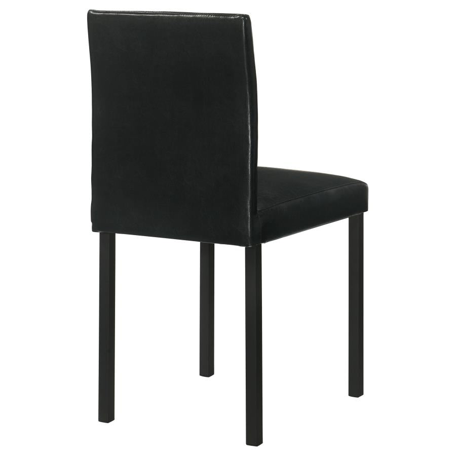 Home & Sleep Outlet - Garza Upholstered Dining Side Chair Black (Set of 4)