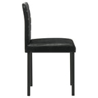 Home & Sleep Outlet - Garza Upholstered Dining Side Chair Black (Set of 4)