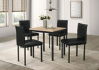 Home & Sleep Outlet - Garza Upholstered Dining Side Chair Black (Set of 4)