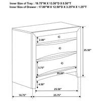 Briana 2-drawer Nightstand Black