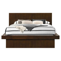 Jessica 5-piece Queen LED Bedroom Set Cappuccino - Home & Sleep Outlet