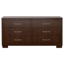Jessica 5-piece Queen LED Bedroom Set Cappuccino - Home & Sleep Outlet
