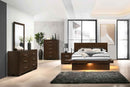 Jessica 5-piece Queen LED Bedroom Set Cappuccino - Home & Sleep Outlet