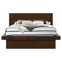Jessica 5-piece Queen LED Bedroom Set Cappuccino - Home & Sleep Outlet