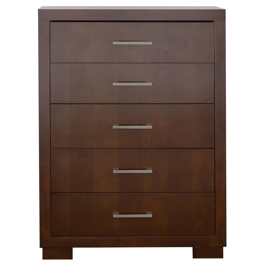 Jessica 5-piece Queen LED Bedroom Set Cappuccino - Home & Sleep Outlet
