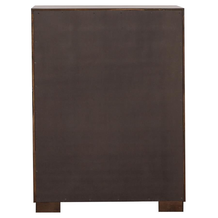 Jessica 5-piece Queen LED Bedroom Set Cappuccino - Home & Sleep Outlet